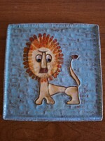 Retro vintage lion horoscope wall ceramic