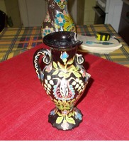 Vase with a rich pattern. Head of Sandor marked