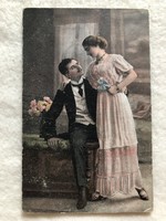 Antique, old romantic postcard -10.
