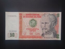Peru 50 Intis 1987 Unc