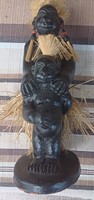 African themed ceramic sculpture