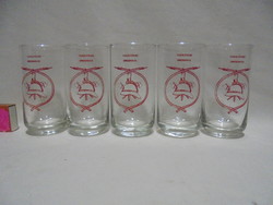 Five pieces of retro memorabilia, advertising glass cups - together 