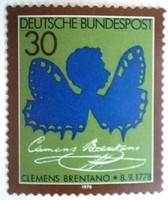 N978 / Németország 1978 Clemens Brentano költő bélyeg postatiszta