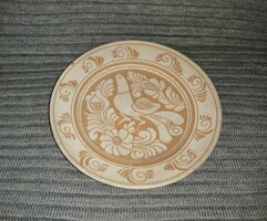 Korondi ceramic wall plate with bird pattern (a14)