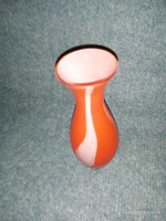 Orange glass vase (a4)