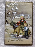 Antique, old, gilded graphic postcard -10.