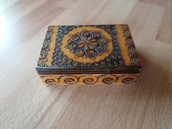 Carved wooden gift box, holder, ...