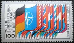 N1034 / Németország 1980 A Szövetségi Köztársaság NATO-ba lépése 25.-ik évforduló bélyeg postatiszta