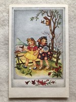 Antique, old graphic postcard - post clean -10.