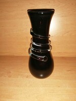 Murano burgundy glass vase - 22.5 cm high (19/d)