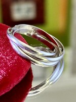 Three-part silver ring