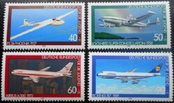 N1040-3 / Németország 1980 Ifjúságért : Repülők bélyegsor postatiszta