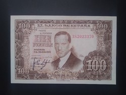 Spain 100 pesetas 1953 oz