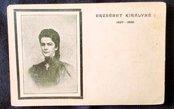 1898 Queen Elizabeth Sissy Habsburg commemorative card 1898 commemoration of her gracious death original contemporary mourning card