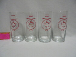 Four pieces of retro memorabilia, advertising glass cups - together 