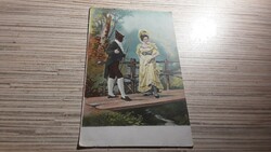 Antique romantic postcard.