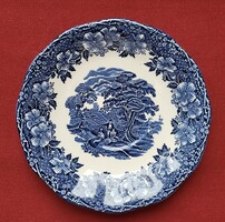 Woodland wedgwood english porcelain blue scene saucer plate small plate