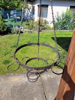 Large iron hanging candlestick, candle holder chandelier, flower stand...