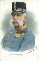 Austrian Emperor Franz Joseph I. Postcard, lithograph.