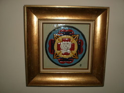 Fire enamel, title: mandala, size: 15 cm. X 15 cm. In a nice frame,