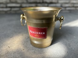 Rare gold champagne ice bucket for champagne roederer reims - French barware