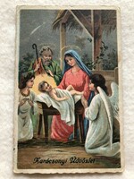 Antique, old graphic Christmas card -10.