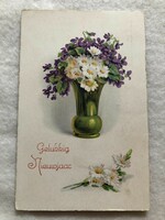 Antique, old litho postcard -10.