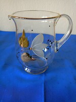 He blew. Painted parade glass wine jug