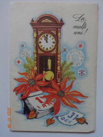Old graphic opening New Year greeting card