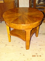 Antique art deco round salon table