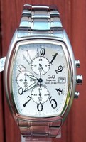 New q&q (franck müller) superior chronograph men's watch