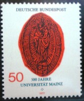 N938 / Németország 1977 A mainzi egyetem bélyeg postatiszta