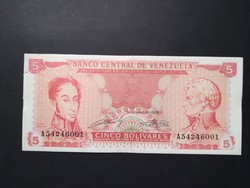 Venezuela 5 Bolivares 1989 Unc