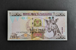 Tanzánia 5000 Shilingi 1997, VF+