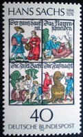 N877 / Németország 1976 Hans Sachs bélyeg postatiszta