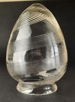 Antik lámpa búra, formába fújt üveg