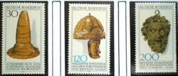 N943-5 / Germany 1977 archeological discovery stamp series postal clearance