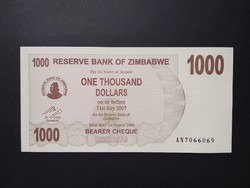 Zimbabwe 1000 dollars 2006 oz
