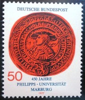 N939 / Németország 1977 A marburgi egyetem bélyeg postatiszta