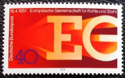 N880 / Németország 1976 Az Európai Szén és Acél Unió bélyeg postatiszta
