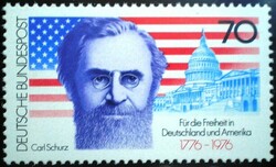 N895 / Németország 1976 Az amerikai függetlenségi nyilatkozat bélyeg postatiszta