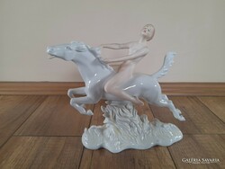 Wallendorf porcelain figure on nude horse