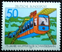 N881 / Németország 1976 A wuppertali légi kötélpálya bélyeg postatiszta