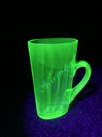 Uranium glass uranium green bath cup karlsbad