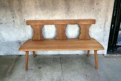 Old restored carved bench