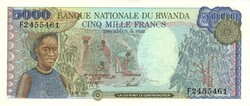 5000 Frank Franc 1988 Rwanda unc