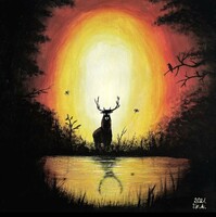 Deer Boar painting