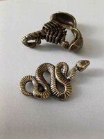 Copper snake and scorpion miniature