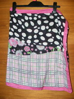 Floral-checked light women's cotton scarf, shawl, stole