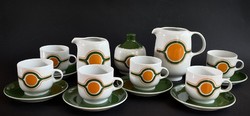 Alföldi showcase art deco bella coffee set with bella green orange